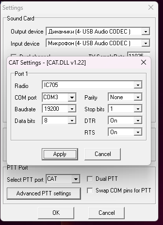 Advanced PTT settings